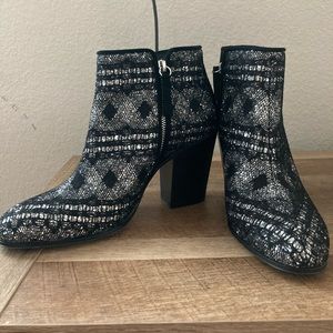Giuseppe Zanotti Sparkly Black and Silver Booties